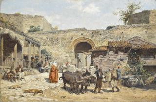 Rudolf Otto Ritter von Ottenfeld - Ottomans At The City Wall