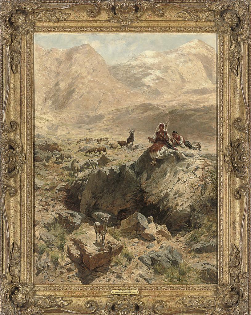 Rudolf Otto von Ottenfeld - Shepherds Resting In The Mountains