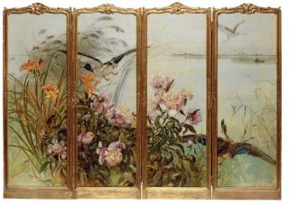 Rudolf Ribarz - Duck shooting over a river