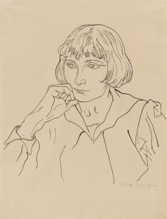 Rudolf Schlichter - Frauenporträt