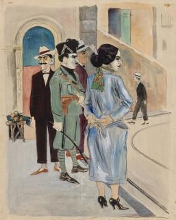 Rudolf Schlichter - Neapolitanische Straße (Straße in Neapel)