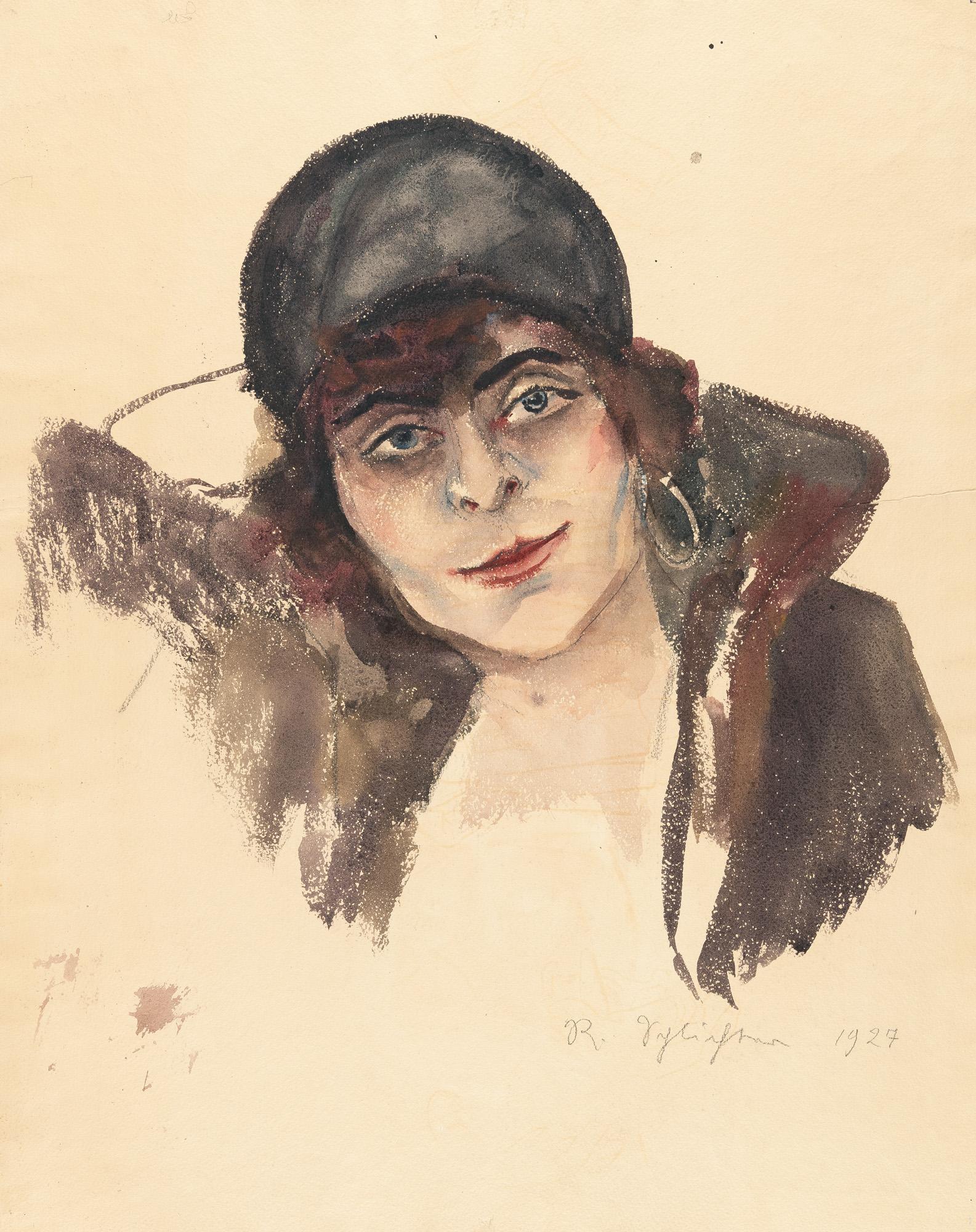 Rudolf Schlichter - Recto: Dame mit Hut / Verso: Margot