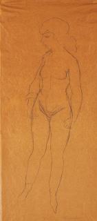 Rudolf Schlichter - Stehender Frauenakt.