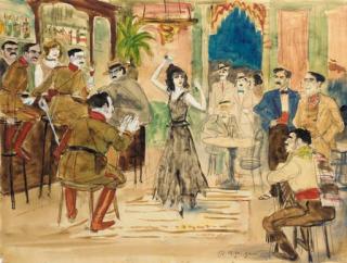Rudolf Schlichter - Tanzszene in einer Bar