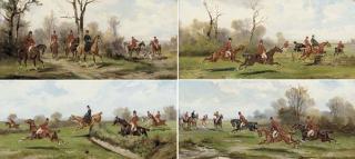 Rudolf Stone - The meet; Over the fence; In full cry; and The kill