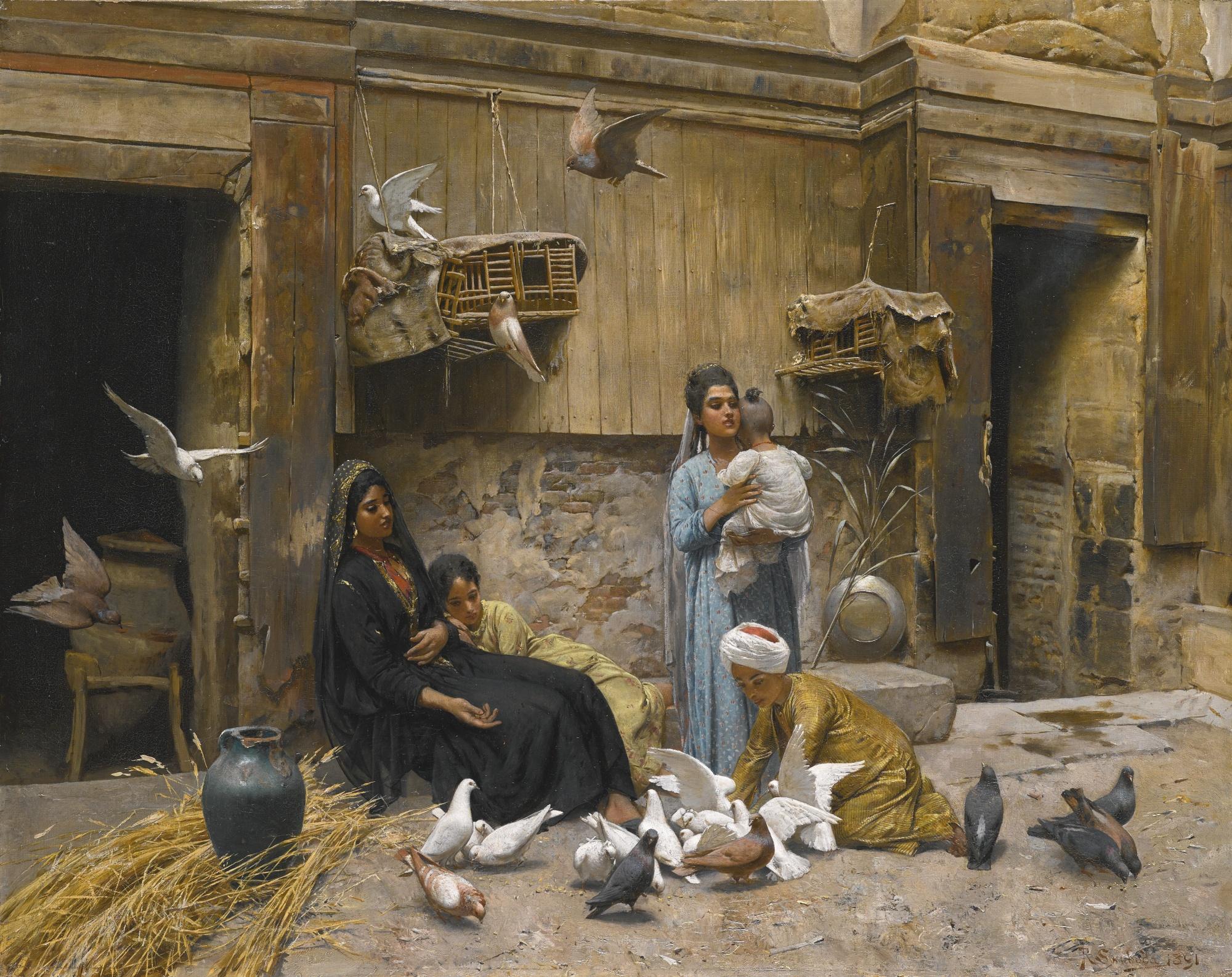 Rudolf Swoboda - Austriana Cairene Courtyard