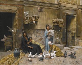 Rudolf Swoboda - Austriana Cairene Courtyard