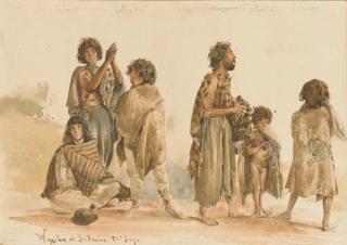 Rudolf von Alt - A gypsy family in a landscape