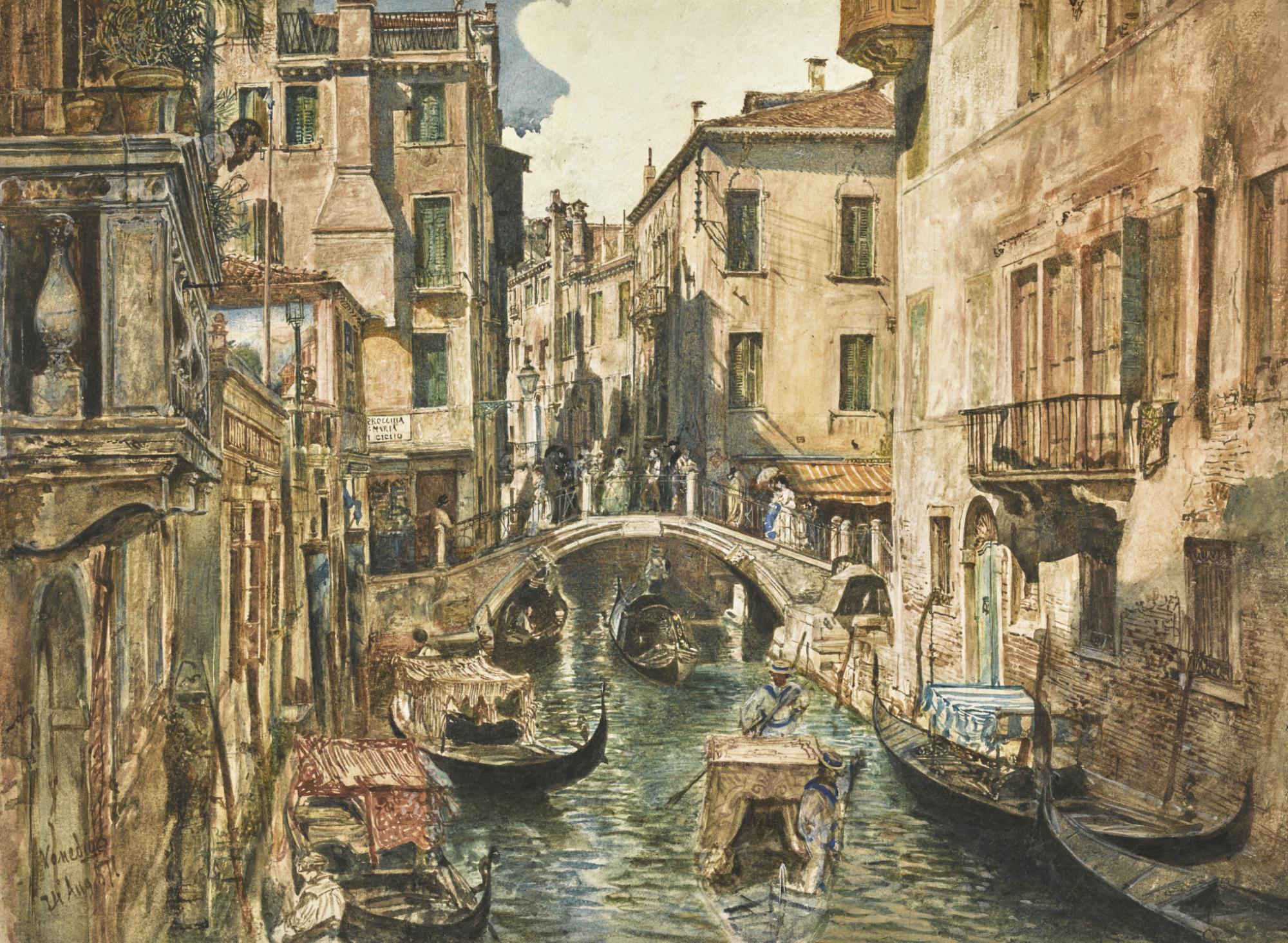 Rudolf Von Alt - Canal In Venice