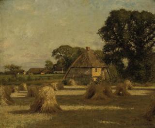 Rudolph Onslow Ford - Hay stooks, early evening
