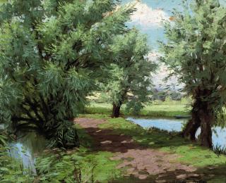 Rudolph Onslow Ford - The mill stream, Harrold