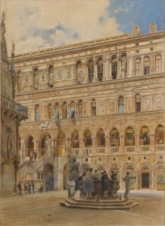 Rudolph Von Alt - Courtyard Of The Doge\'S Palace, Venice
