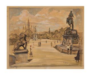 Rudolph von Alt - The Courtyard of the Burghof, Vienna