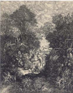 Rudolphe Bresdin - Le bon samaritain (Van Gelder 100; Préaud 29)