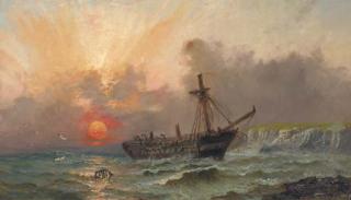 Rufin Gavrilovich Sudkovsky - A stranded derelict at dusk