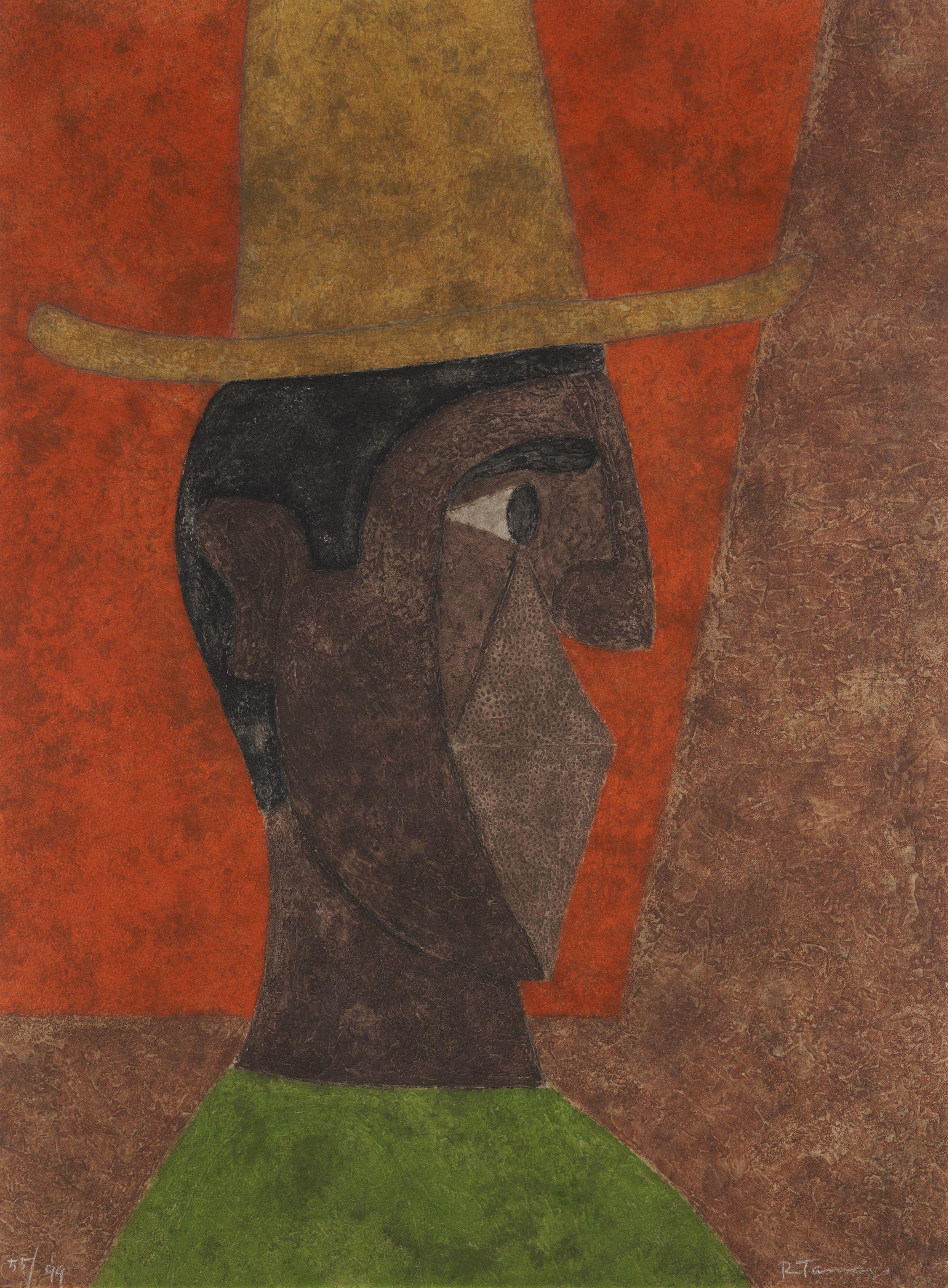 Rufino Tamayo - Cabeza con Sombrero from Rufino Tamayo 15 Aguafuertes 1980