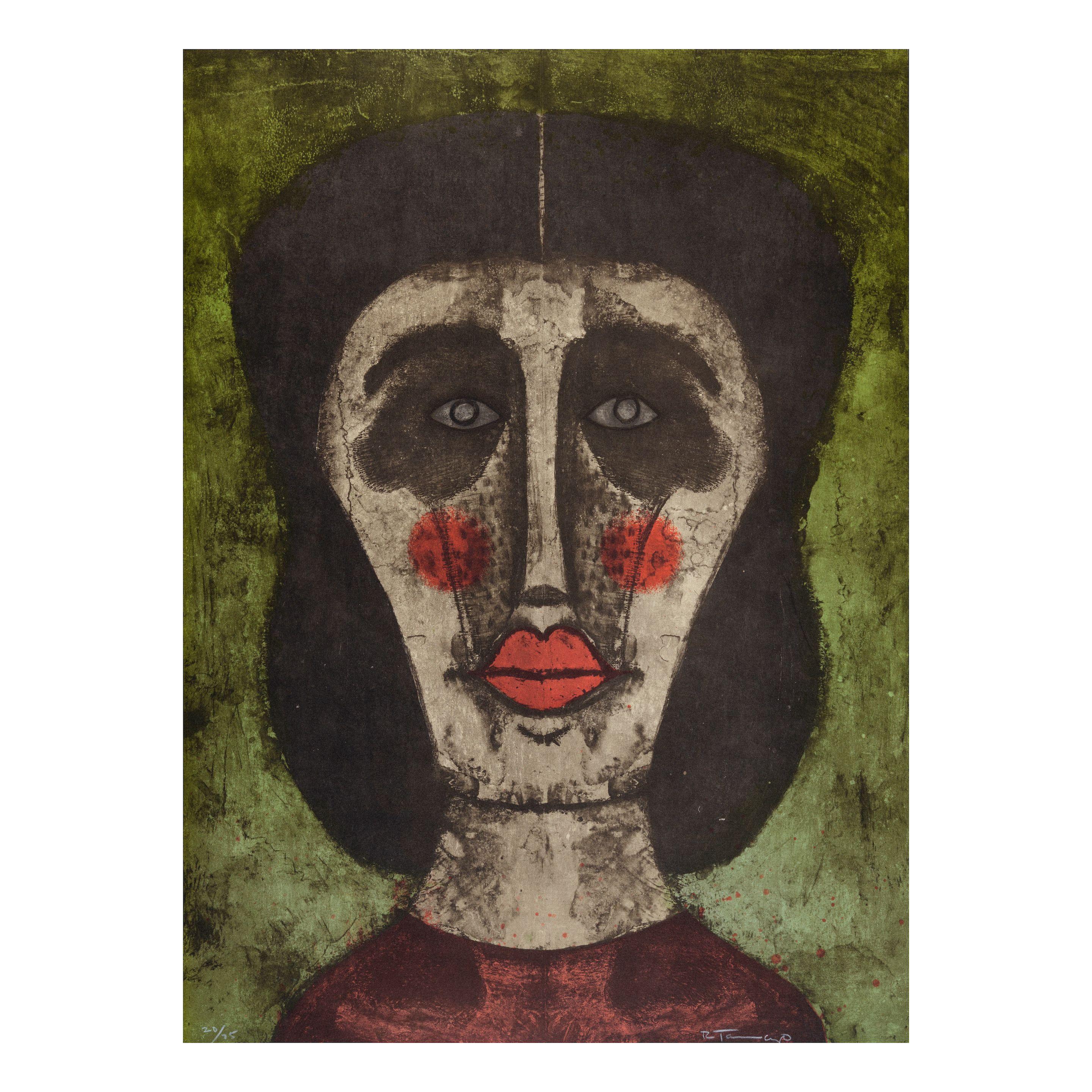 Rufino Tamayo - Cabeza de Mujer, from Rufino Tamayo 15 litografías