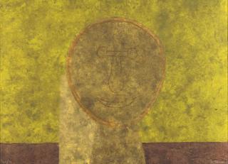 Rufino Tamayo - Cabeza en fondo verde