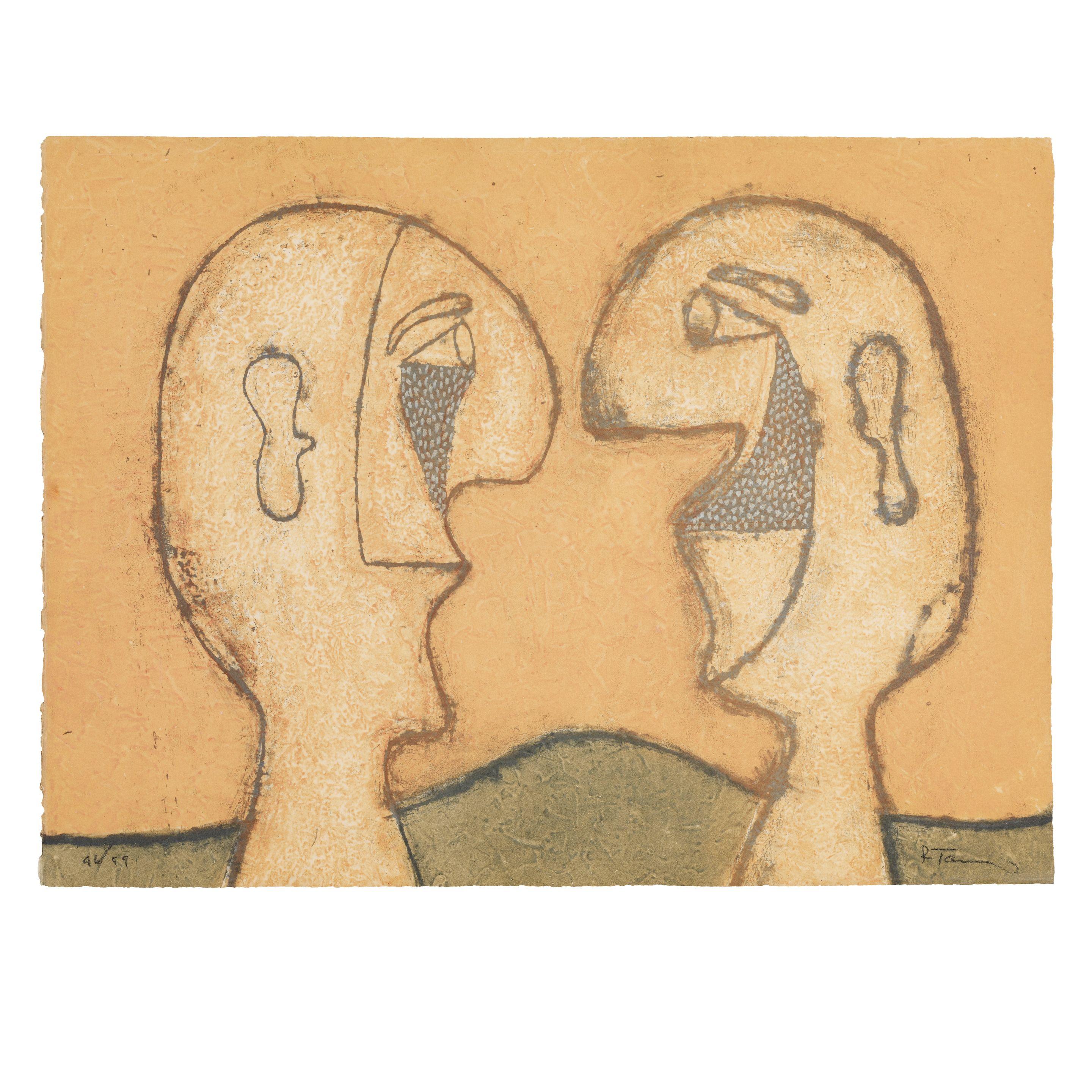 Rufino Tamayo - Dos Personajes, from Rufino Tamayo 15 aguafuertes