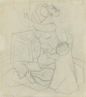 Rufino Tamayo - Estudio Para Madre Divirtiendo A Su Hijo