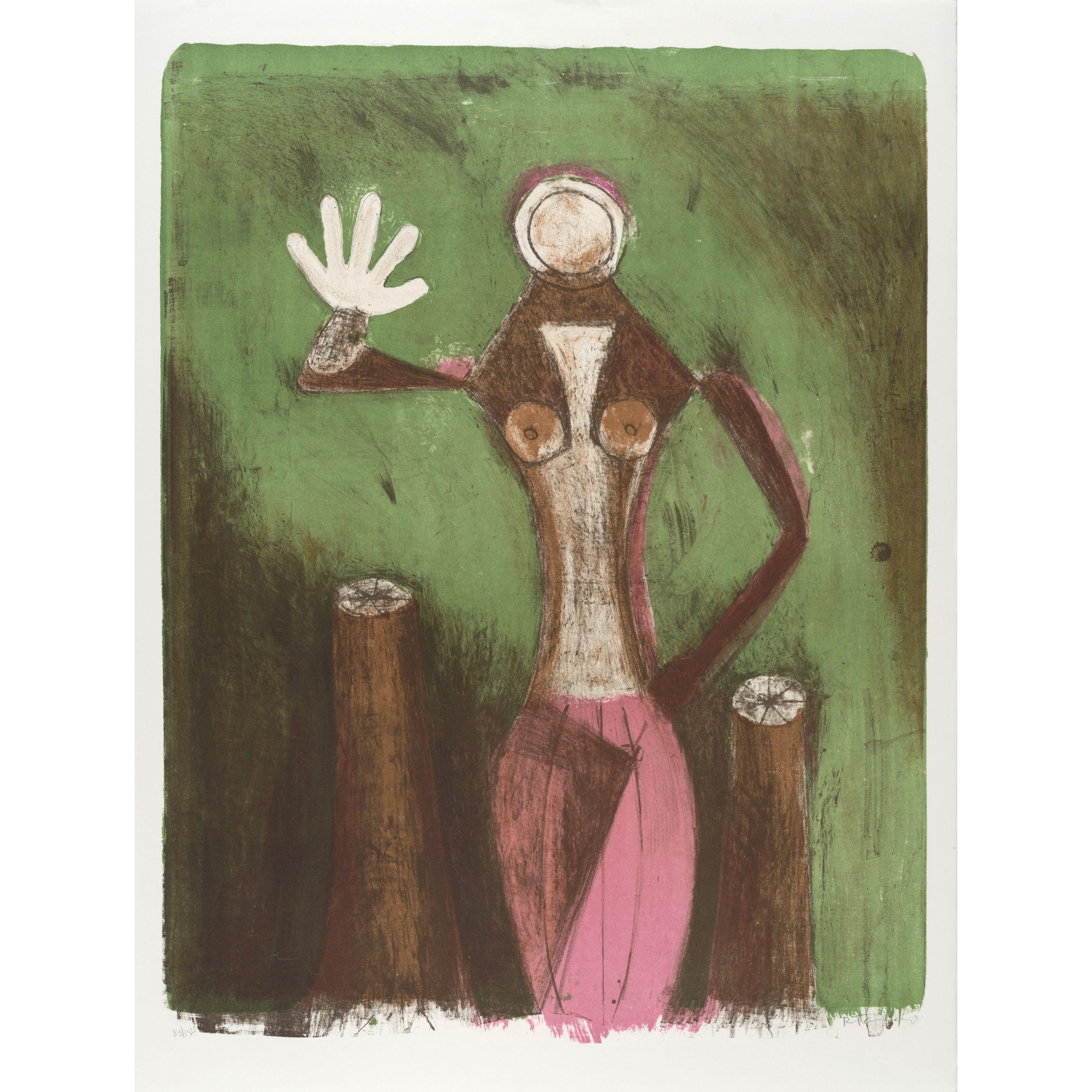 Rufino Tamayo - Femme en mauve, from Las Mujeres