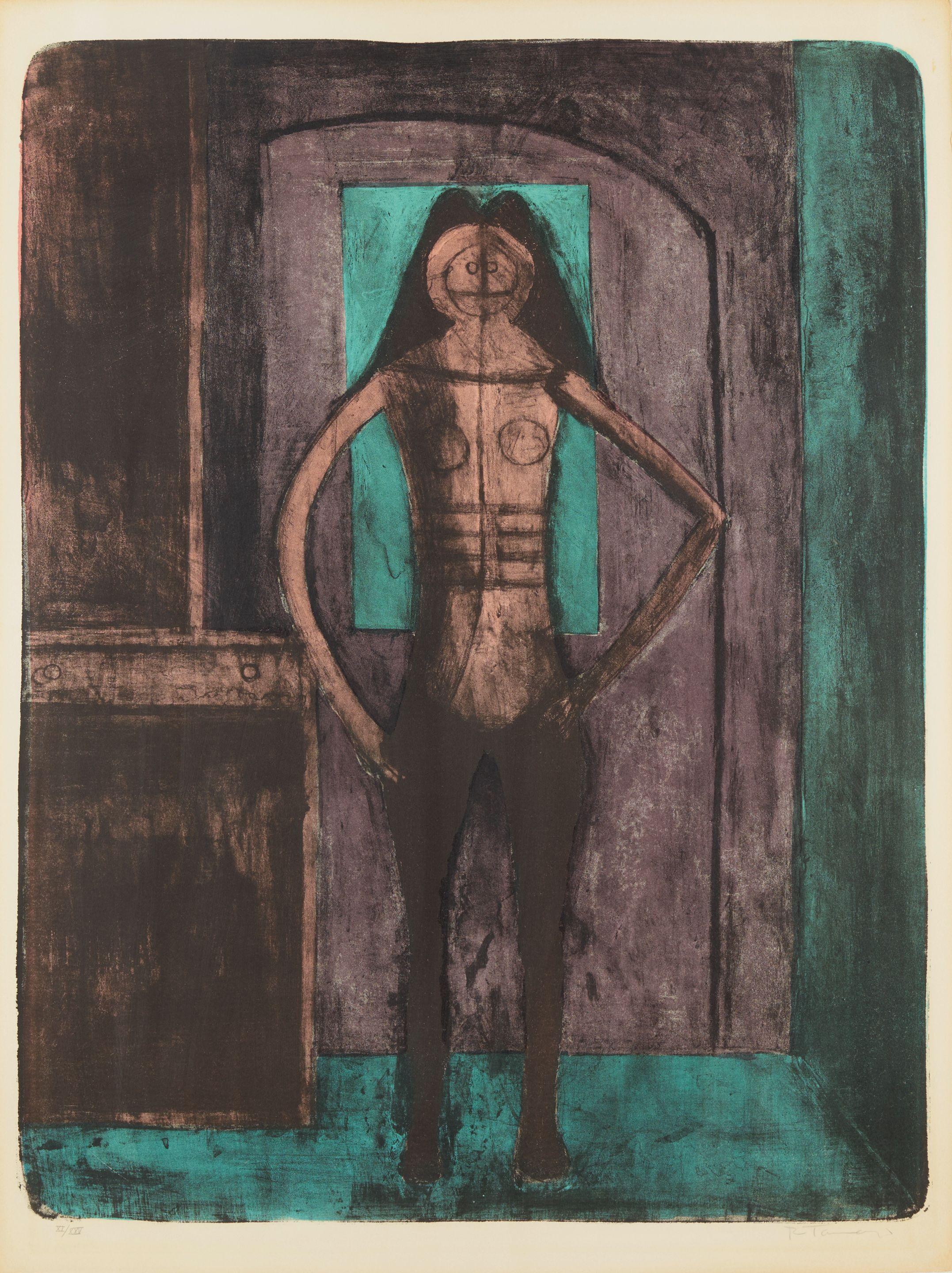 Rufino Tamayo - Mujer con Mallas Negras, from Mujeres