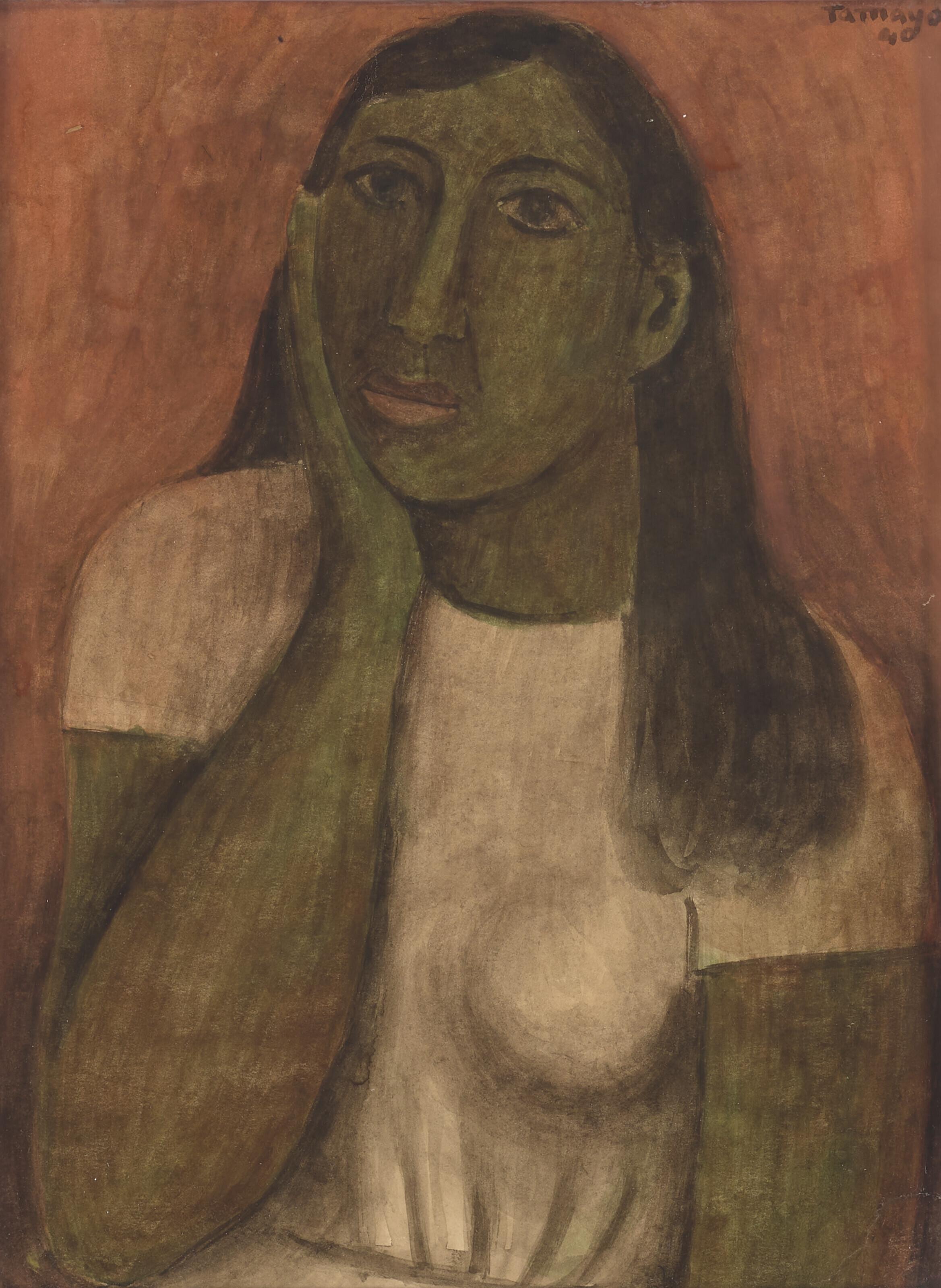 Rufino Tamayo - Mujer en vestido blanco
