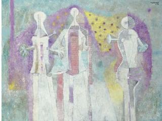Rufino Tamayo - Tres Personajes En Blanco