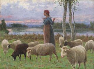 Ruggero Panerai - Pastorella E Gregge Nel Paesaggio