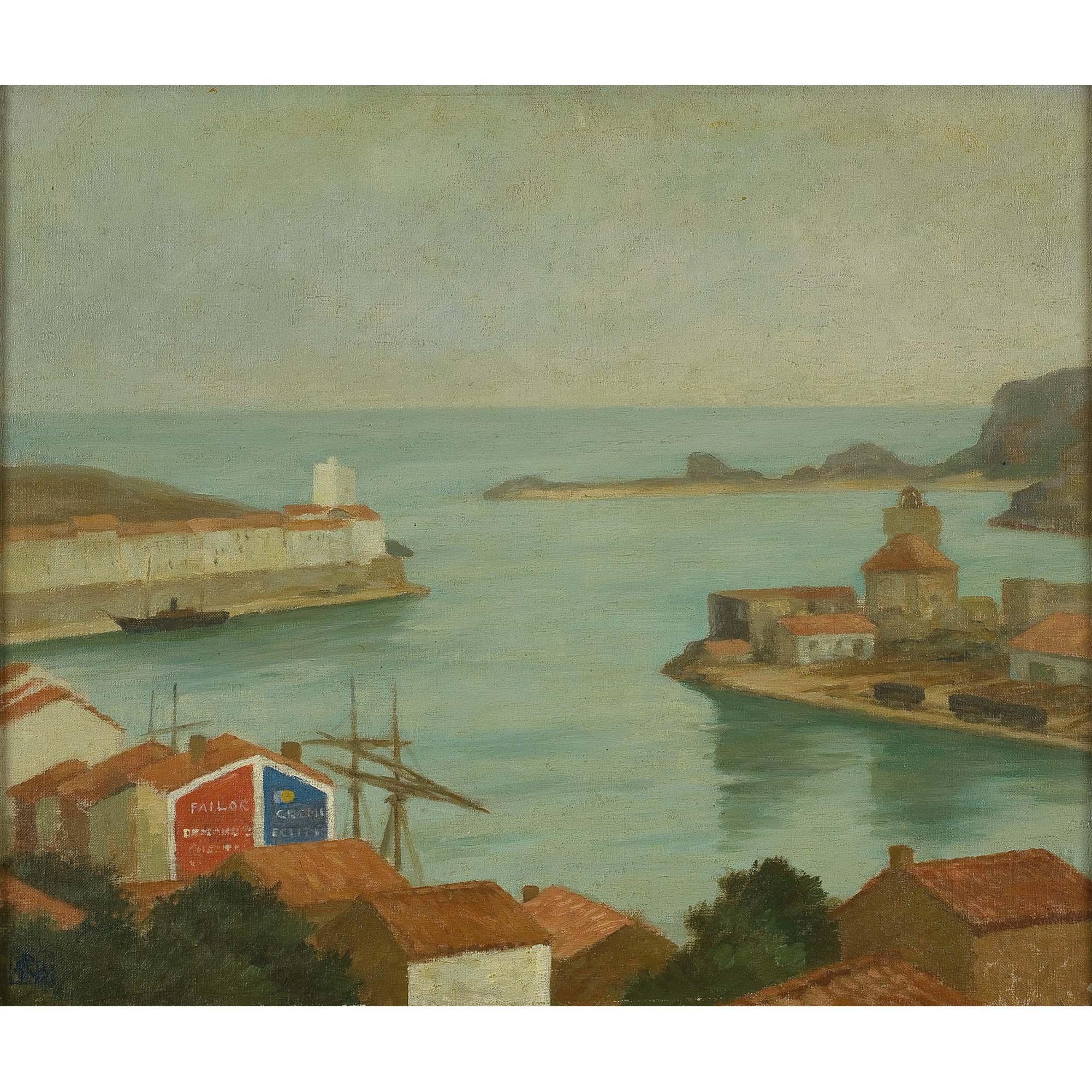 Rupert Bunny - Australian Overlooking Port Vendres