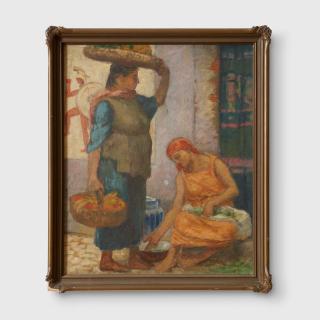 Rupert Bunny - Study for Housewives II, c.1942