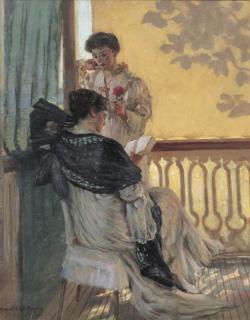 Rupert Charles Wulsten Bunny - On the Balcony