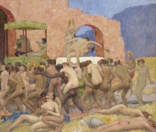 Rupert Charles Wulsten Bunny - Silenius With Some Perfect Ladies of Phrygia Gave A Cocktail Party