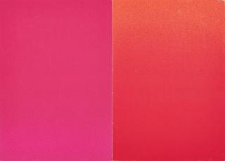 Rupprecht Geiger - 2 verschiedene Rot (Aus: Kunstmarkt Köln 1969).