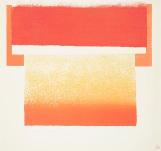 Rupprecht Geiger - 3 x rot und orange/rot - orange.