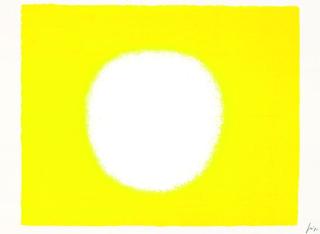 Rupprecht Geiger - 6Bll.: Gelb. Blau auf leuchtrot dunkel. Leuchtrot warm auf leuchtrot kalt. Orange auf gelb. Leuchtrot warm mit Spritzer auf rosa kalt. Schwarz mit Spritzer auf orange-rot