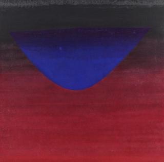 Rupprecht Geiger - Blaue Form, Rot und Schwarz