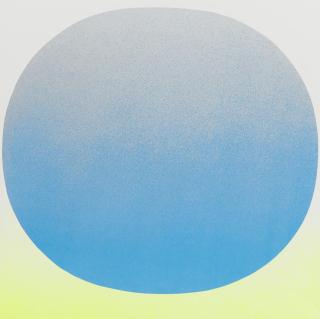 Rupprecht Geiger - Blauer Kreis auf gelb.