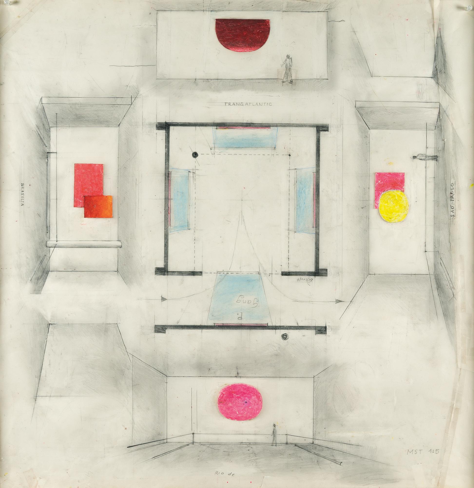 Rupprecht Geiger - Entwurfsskizze für die XXV. Bienal São Paulo