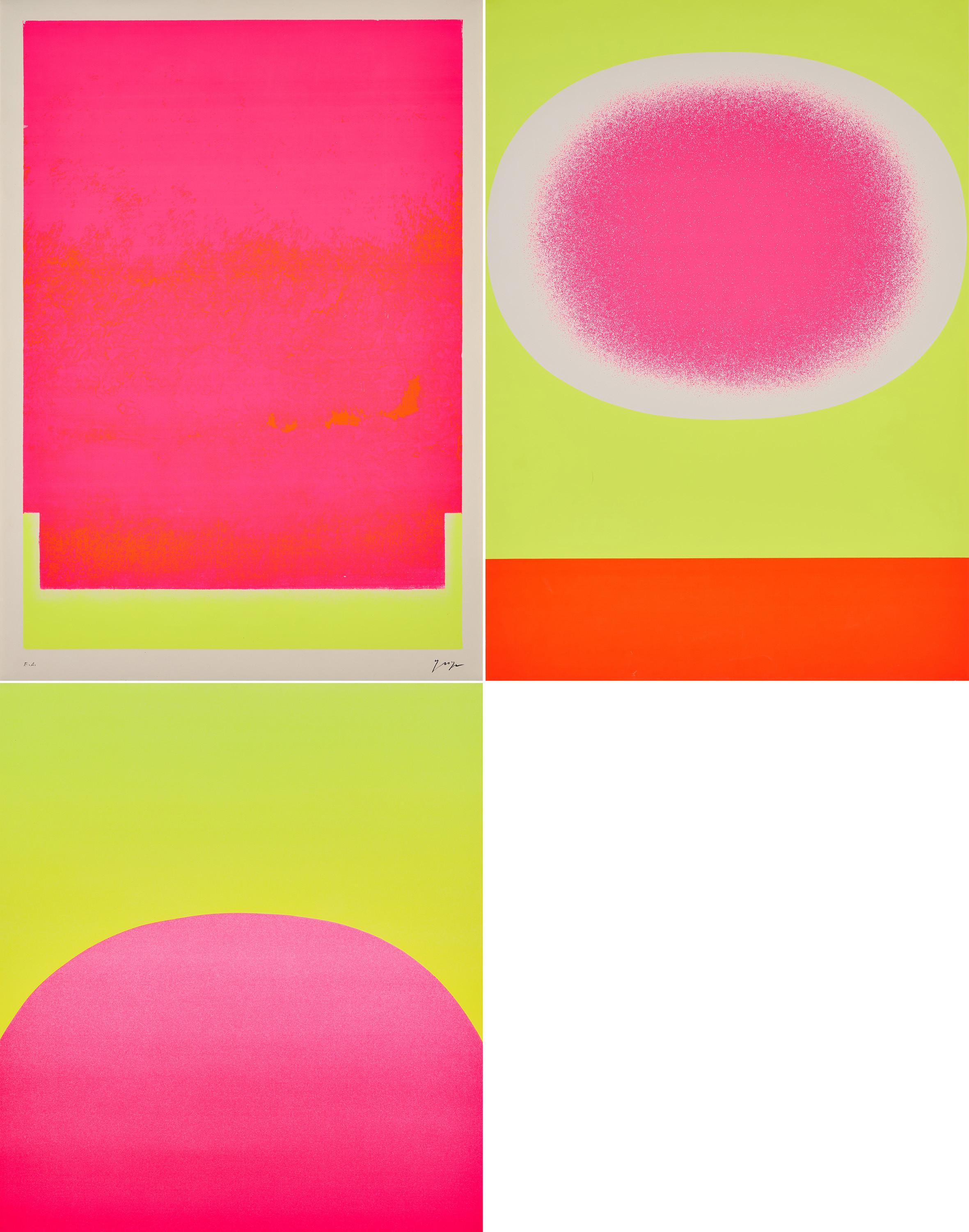 Rupprecht Geiger - Konvolut von 3 Serigrafien.