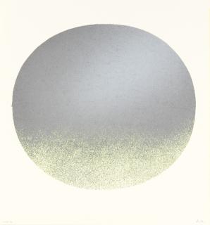 Rupprecht Geiger - silber und gelb auf weiß.