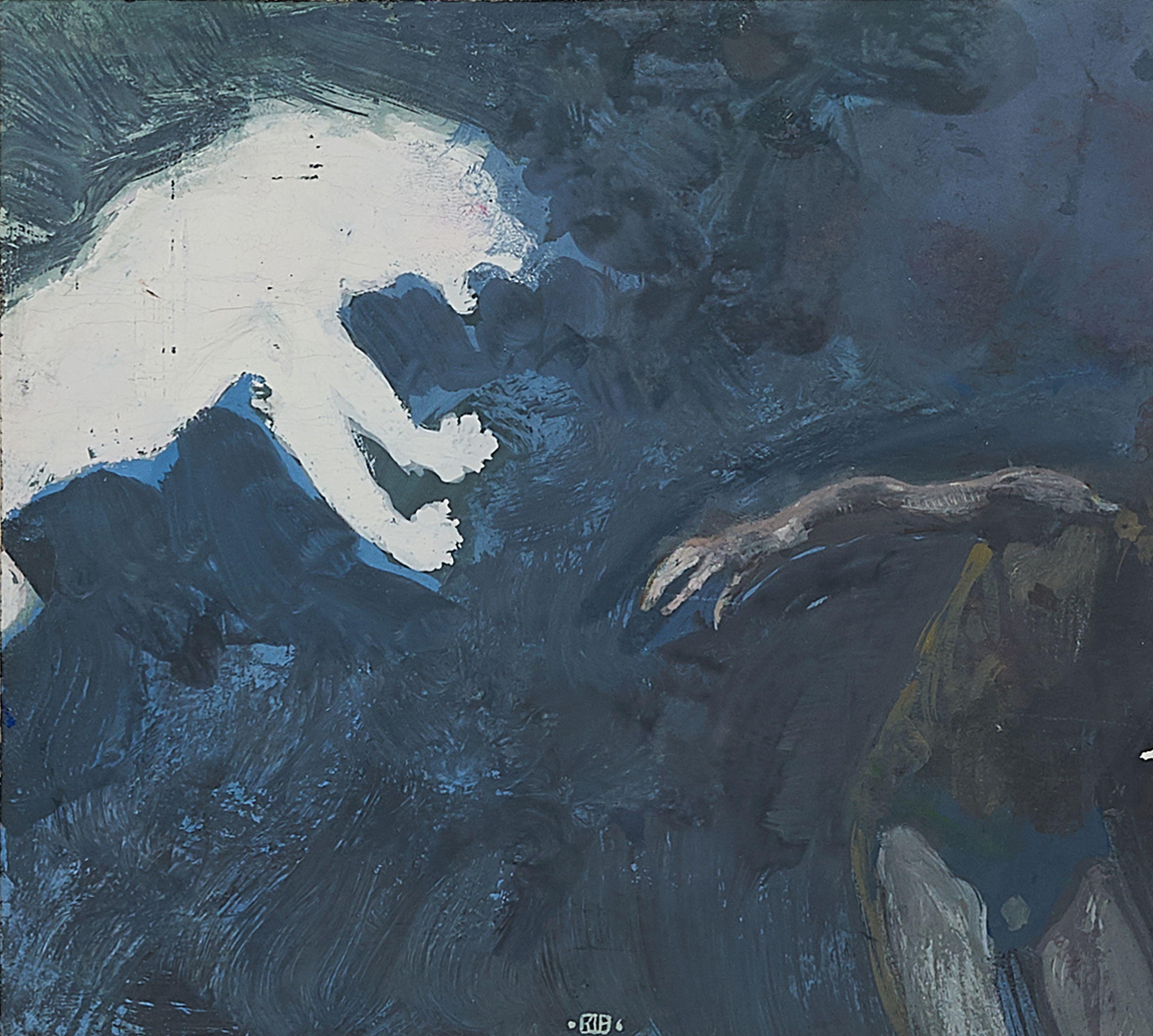 Ruprecht von Kaufmann - Studie springender Hund.