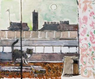 Ruskin Spear, R.A. - Cat On A Roof