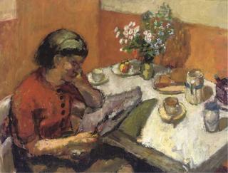 Ruskin Spear, R.A. - Girl At Table