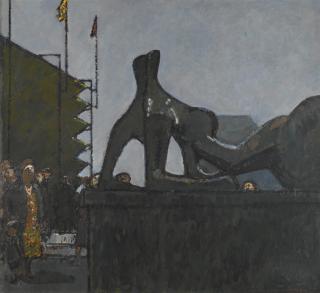 Ruskin Spear, R.A. - Homage To Henry Moore, Reclining Figure: Festival
