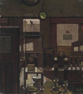 Ruskin Spear, R.A. - Public Bar (Study for Mr. Hollingberry\'s Canary)