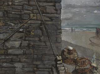 Ruskin Spear, R.A. - Seawall and Lobster Pots