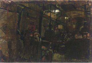 Ruskin Spear, R.A. - Train In The Blackout, Wartime