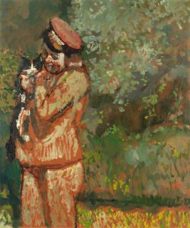 Ruskin Spear R.A. - Woman With Cat