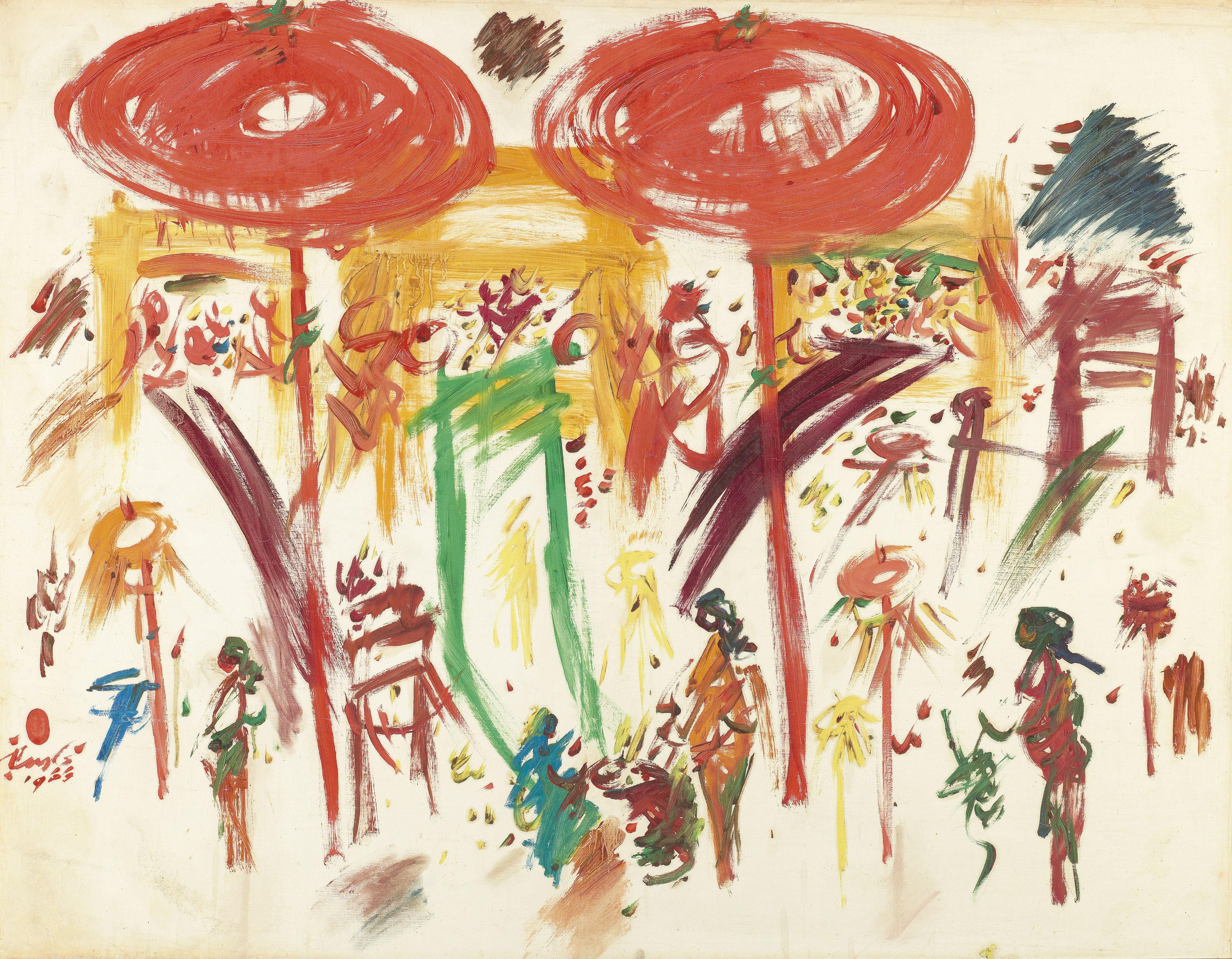 Rusli - Wanita dan Payung Merah (Women and the Red Umbrellas)